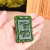 Al por mayor de fábrica imitación jade Hetian grulla de hadas tortuga colgante material de Mongolia Exterior verde espinaca tortuga marca Jade collar de jade