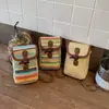 Bolso de Paja de Color Contrastante para Vacaciones en la Playa para Mujer 2026 Nuevo Verano Bolso Pequeño Cruzado Tendencia Hecho a Mano Tejido Bolso para Teléfono