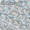Joias para Nail Art Quadradas Grossas de 10mm com Ângulo Reto Base Pontiaguda Diamante de Formato Especial Cristal Acessórios de Unha Usáveis Diamante para Nail Art Atacado