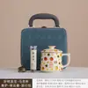 Taza de Cerámica Kiln Ru 'Suceden Cosas Buenas' Taza de Agua para Oficina Taza de Té de Gran Capacidad Empaque en Caja de Regalo Recuerdo de Negocio