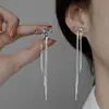 Nicho design borla brincos simples elegante longo arco brincos japoneses e coreanos Internet celebridade brincos estilo frio