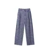 Ropa Vintage Yidao Otoño 2026 Nuevos Pantalones Casuales Vintage a Cuadros para Hombres y Mujeres, Holgados, Relajados, de Pierna Ancha, de Pierna Recta, de Largo Hasta el Suelo