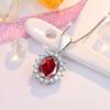 Collar de paloma roja estilo japonés-coreano para mujer, diseño minimalista de nicho con incrustaciones de circonitas elegantes, colgante combinable, joyería de plata
