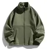 Chaqueta deportiva cortavientos cálida con cuello alto para hombre, chaqueta de trabajo para primavera y otoño, chaqueta casual simple y versátil
