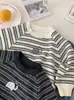 Sudadera Rayada para Niños Primavera y Otoño 2026 Nuevo Estilo Coreano Elegante Camiseta Básica de Manga Larga para Niños Top de Moda