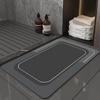 Alfombrilla de Pie de Tierra de Diatomeas, Alfombrilla de Piso para Baño, Felpudo para Puerta de Entrada, Alfombrilla Absorbente para Baño, Alfombra para Puerta de Inodoro, Absorbente de Agua y Secado Rápido