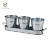 Balde de Flor de Ferro Escandinavo Transfronteiriço para Casa, Mesa, Redondo, Retro, Ferro Galvanizado, Artesanato de Metal, Conjunto de Vaso de Flor