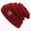2016 Aliexpress Ebay Sombrero de Punto con Etiqueta Otoño e Invierno Europeo y Americano Gorro Pulóver Sombrero Cálido para Exteriores