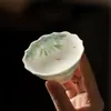 Dinastía Tang y Song Blanco Nieve Mate Pintado a Mano Sombra de Carpa Azul Cerámica Boca de Flor Taza Maestra Taza de Té Set de Té Kung Fu Taza de Degustación