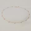 Collar de Gypsophila de Perla de Agua Dulce Temperamento de Niñas Collar de Perlas Redondas Collar de Plata Esterlina S925 Moderno y Natural