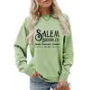 Sudadera de Otoño para Mujer Salim Estampado de Escoba Pullover Holgada Cuello Redondo Manga Larga Sudadera Casual 10