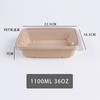 Lonchera desechable de pulpa, lonchera degradable, lonchera para fitness, comida rápida, comida para llevar, sushi, ensalada, comida ligera, paquete de caja