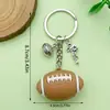 Llavero Colgante Creativo Transfronterizo de PVC Simulación de Voleibol, Fútbol, Rugby, Baloncesto, Tenis Accesorios Colgantes para Bolsas
