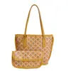 Lao Hua Lujo Ligero 2026 Nuevo Estilo Europeo y Americano Moda Patrón de Diente de Perro Bolsa de Compras Bolso Tote de Gran Capacidad Bolso de Hombro Único para Mujer
