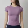 Ropa de yoga transpirable y ajustada de manga corta para correr y hacer fitness, primavera y verano, mujer, venta al por mayor de fábrica