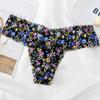Tanga estampada de renda popular sexy feminina calcinha T tentação sexy de cintura baixa feminina calcinhas leves e macias