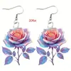 Pendientes Acrílicos Transfronterizos Rosa para Mujer Regalo de Vacaciones Adecuado para Navidad, Día de San Valentín, Día de la Madre, Regalos Festivos