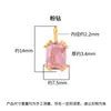 Prata de Lei S925 Zircônio Colorido Geométrico Quadrado DIY Material para Pulseira de Pérolas Acessórios de Joalheria Acessórios Colar Pingente