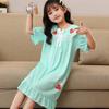 Camisón para Niñas Verano Delgado Manga Corta Lindo Niñas Medianas-Grandes Niñitas Estilo Princesa Pijama Ropa de Casa Ropa Exterior