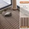 Suelo de madera composite para balcones exteriores, terraza y renovación de patios, autoinstalable, compuesto de madera y plástico anticorrosión, antideslizante y resistente al desgaste