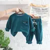 Ropa para Niños Niños Estilo Coreano Nuevo Primavera Casual Moda Sudadera Conjunto Ropa de Primavera y Otoño para Niños Moda Tendencia para Bebés