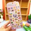 Dibujos Animados para Niños 3D Animal Comida Cristal Sello de Oro Sólido Plástico Duro Lindos Pegatinas en Relieve Creativos Transfronterizos