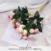 Brote Perlado Simulado de 15 Cabezas, Ramilletes de Flores Artificiales para Bodas, Arreglos Florales Hechos a Mano de Alta Gama, Flores para el Paisajismo del Salón de Bodas