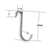 Gancho cuadrado de acero inoxidable resistente para tubo, red anti-robo de cocina, ventana anti-robo, puerta de armario de dormitorio, estante de almacenamiento superior e inferior, gancho en forma de S