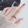 Anel Masculino Trendy Ajustável Retro Europeu e Americano, Personalizado e Fashionável, Marca Hip-Hop de Nicho, Anéis de Alta Qualidade para Homens e Mulheres