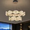 Candelabro de sala de estar de lujo italiano estilo guirnalda, nuevo modelo 2026 lámpara de cristal, vestíbulo de villa, luz para escalera de techo abierto, candelabro de comedor