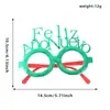 Gafas Navideñas Transfronterizas para Adultos y Niños, Regalos de Navidad, Tela Estampada en Oro, Caja de Regalo de Árbol de Navidad, Monturas de Gafas para Fiesta