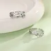 Selección de Arte Anillo de Zirconia Nuevo con Forma de Corazón con Anillo Perimetral de Pista de Estrellas de Moissanita, Anillo con Forma de Corazón Personalizado Moderno y Creativo