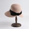 Chapéu de Sol Feminino Primavera e Verão Novo Aba Larga Retrô Laço Chapéu de Palha Protetor Solar para Viagem Chapéu de Praia de Palha