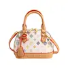 2026 Nueva Moda Estampado Bloques de Color Cadena Retro Europeo y Americano Bolso de Hombro Cruzado Gran Capacidad Bolso de Mano Bolso Tipo Concha