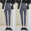 Leggings de maternidad para primavera y otoño 2026 nuevos finos talla grande pantalones de tiburón Barbie ropa de maternidad para otoño que no se bajan