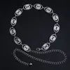 Cadena de Cintura Elegante de Metal con Girasol para Mujer de Comercio Exterior, Accesorio de Cintura Ajustable para Vestido, Cinturón de Cadena Multicapa de Gama Alta