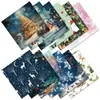 12 Hojas/Paquete Serie Navideña Transfronteriza Papel de Material Papel de Junk Journal Material para Producción de Collage Papel Decorativo