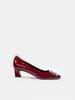 2026 Nuevo Modelo de Primavera Temprana Zapatos de Tacón Cuadrado de Charol para RV Tacón Medio Grueso para Oficina y Viajes Diarios Boca Baja de Piel Genuina para Mujer Venta Directa