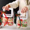 Navidad 2025 Bolso Transparente Decoración de Cupcakes Ola Oso Caja de Regalo de Santa Inserto para Bolsa