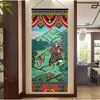 Tela Colgante Decoración de Casa de Huéspedes de Xizang Pintura de Tela Colgante de Pared de Fondo para Sala de Estar de Xizang Estilo Étnico Tapiz con Borlas para Sala de Té Tapiz Tapiz