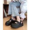 Moda feia fofa novo verão ao ar livre calçados dedo do pé grande sapatos brancos femininos simples caindo estilo praia Mary Jane sandálias