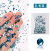 Arte de Unhas Base Dourada Strass Redondo Pequeno Tamanhos Misturados Rosa Vermelho Colorido Strass de Fundo Plano Strass de Vidro Adesivos de Strass DIY Luxo Leve