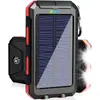 Banco de Energía Solar Impermeable para Exteriores Tik de Comercio Exterior Transfronterizo 20000Mah Gran Capacidad Brújula Fuente de Alimentación Móvil
