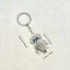 Venda Quente Transfronteiriça Ecológico Liga Azul Olhos Coruja Retro Acessórios Pingente Pingente Chaveiro Bolsa Pingente
