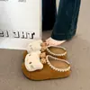 Pantuflas Versátiles Lindas de Dibujos Animados Suela Moderna Pantuflas Casuales para Mujer Gruesas Kt 2025 Cabeza de Gato Otoño Invierno Exterior