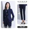 Roupa de Negócios Masculina e Feminina Mesmo Terno Azul Loja 4S Roupas de Trabalho Gerente de Banco Roupa de Trabalho Moda Temperamento Vestido Formal