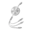 Pequeños Regalos, Cable de Carga Tres en Uno, Retráctil de Carga Rápida, Cable de Datos Tres en Uno, Venta al por Mayor de Fábrica, Regalos con Logo Impreso Personalizado