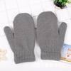 Guantes de Dedos Gruesos de Terciopelo de Doble Capa Cálidos de Lana para Otoño e Invierno, Color Sólido, para Hombres, Mujeres, Parejas y Estudiantes