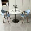 Mesa y sillas pequeñas redondas modernas y casuales para recepción y negociación en apartamentos pequeños, mesa de comedor, mesa redonda pequeña para balcón, para tiendas de té de leche y cafeterías