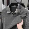 Sudadera Retro Americana de Espiga para Hombre y Mujer Estilo Nuevo Primavera y Otoño Camisa Polo con Cuello Estilo Coco Chanel Camiseta de Manga Larga Estilo Perezoso